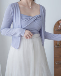 Asymmetric Veil Skirt 彈性腰身不規則層次紗裙/ SK8935