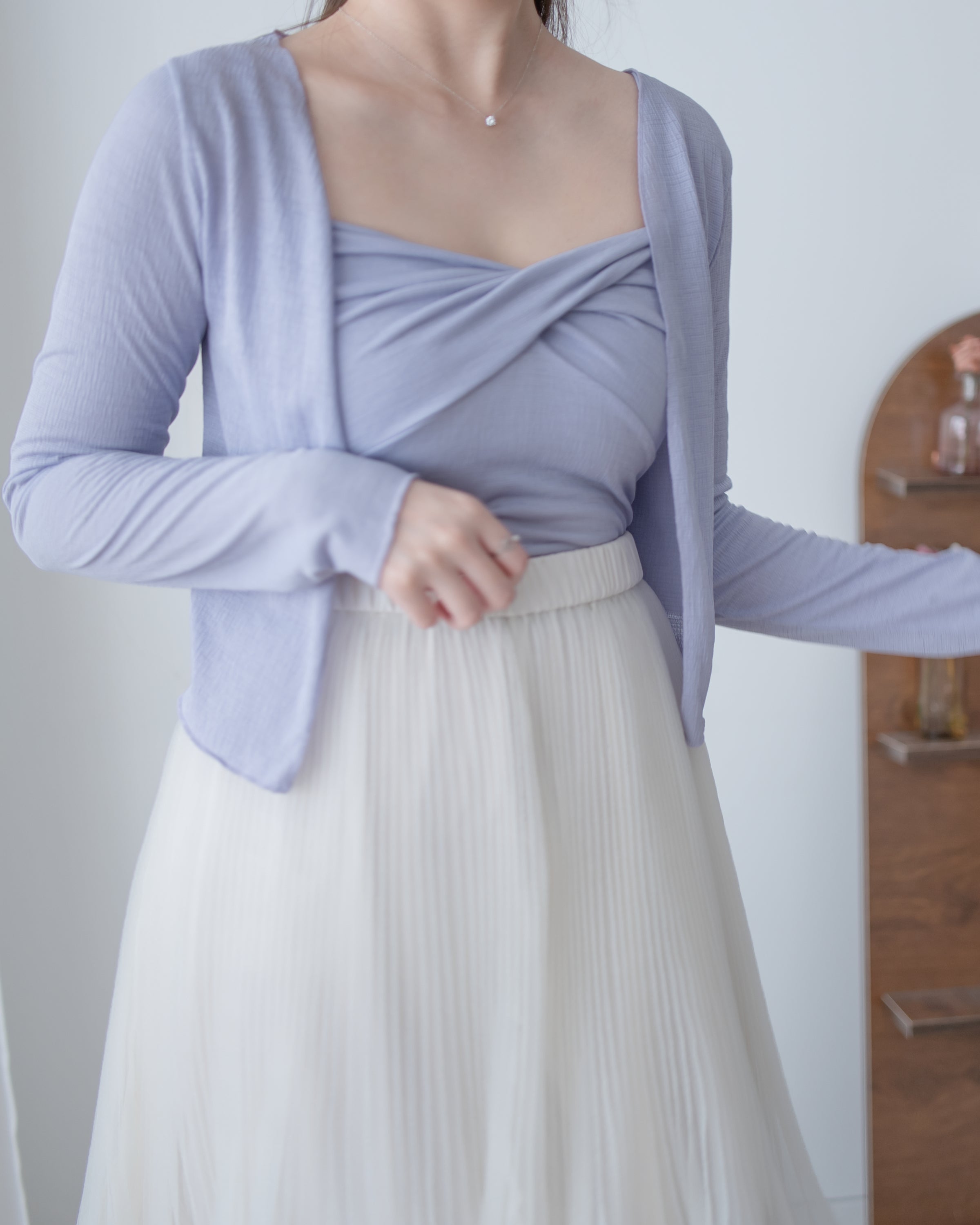 Asymmetric Veil Skirt 彈性腰身不規則層次紗裙/ SK8935