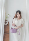 Elegant knit Dress 修身彈性鏤空針織兩件套/ DS9933 (White sold out)