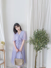 Floral Dress 韓國獨家布料疊領口碎花雪紡裙/ DS9928