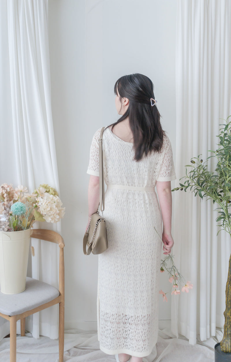 Summer SET Dress 鏤空線料連絲感背心連身裙/ DS9932