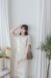 Summer SET Dress 鏤空線料連絲感背心連身裙/ DS9932