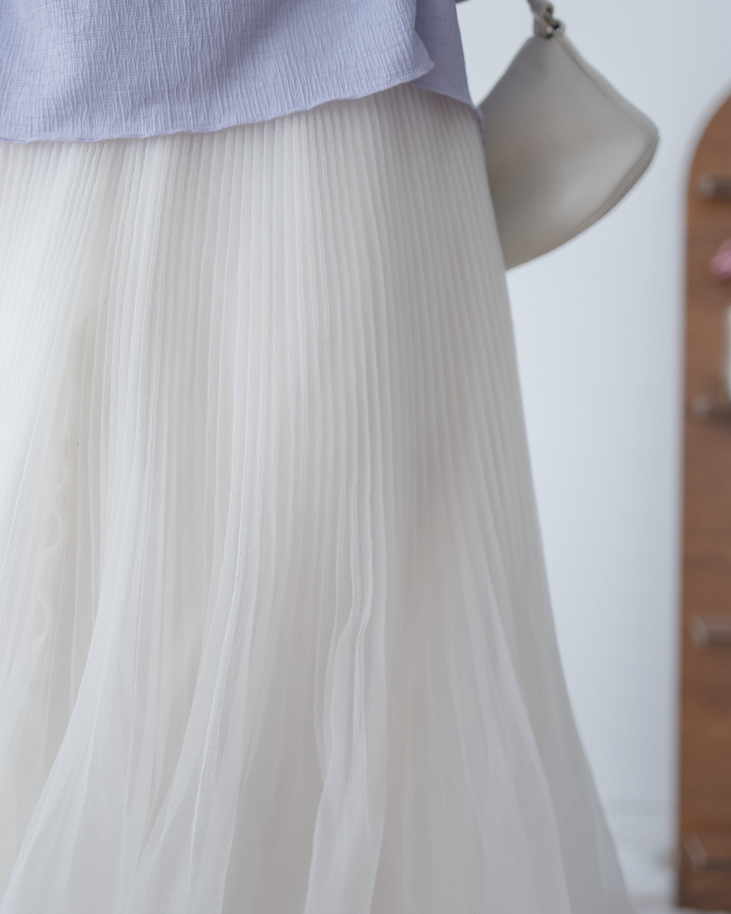 Asymmetric Veil Skirt 彈性腰身不規則層次紗裙/ SK8935