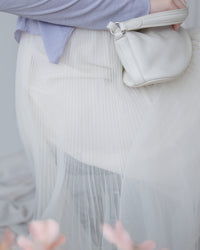 Asymmetric Veil Skirt 彈性腰身不規則層次紗裙/ SK8935