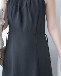 Dora Dress 前後細節領口修腰吊帶連身裙/ DS1091 (pre-order)