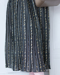 French Patterned Dress
 法式防皺直條紋印花連身裙/ DS1093