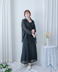 Vest Dress Set 輕盈紋理吊帶連身裙套裝/ SE8110