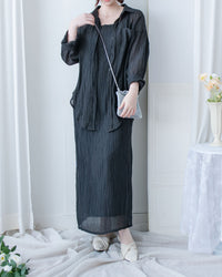 Vest Dress Set 輕盈紋理吊帶連身裙套裝/ SE8110