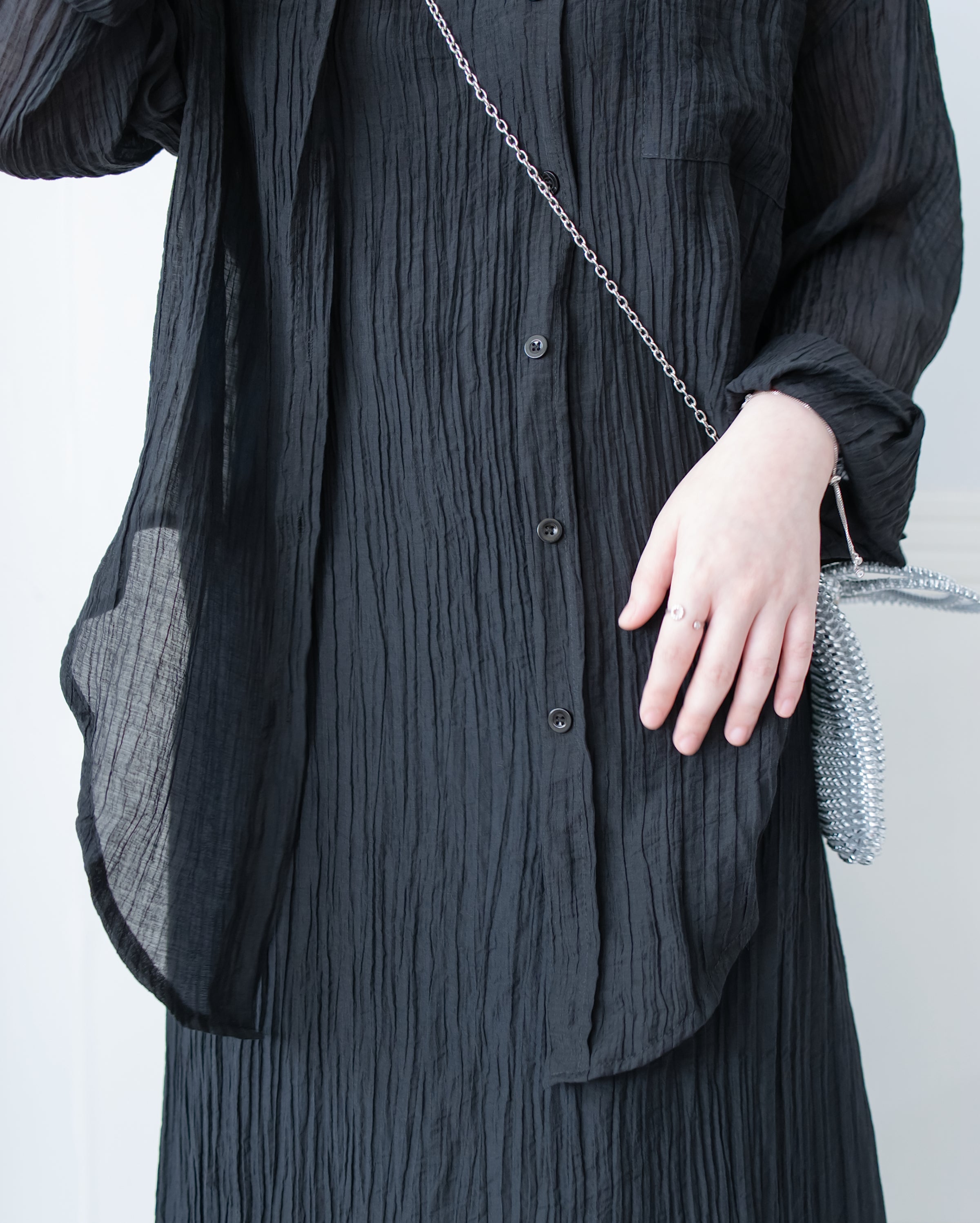 Vest Dress Set 輕盈紋理吊帶連身裙套裝/ SE8110