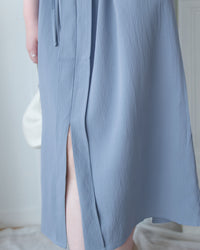 Geometric Dress 幾何領口視覺顯瘦口袋連衣裙/ DS1100 (pre-order black)