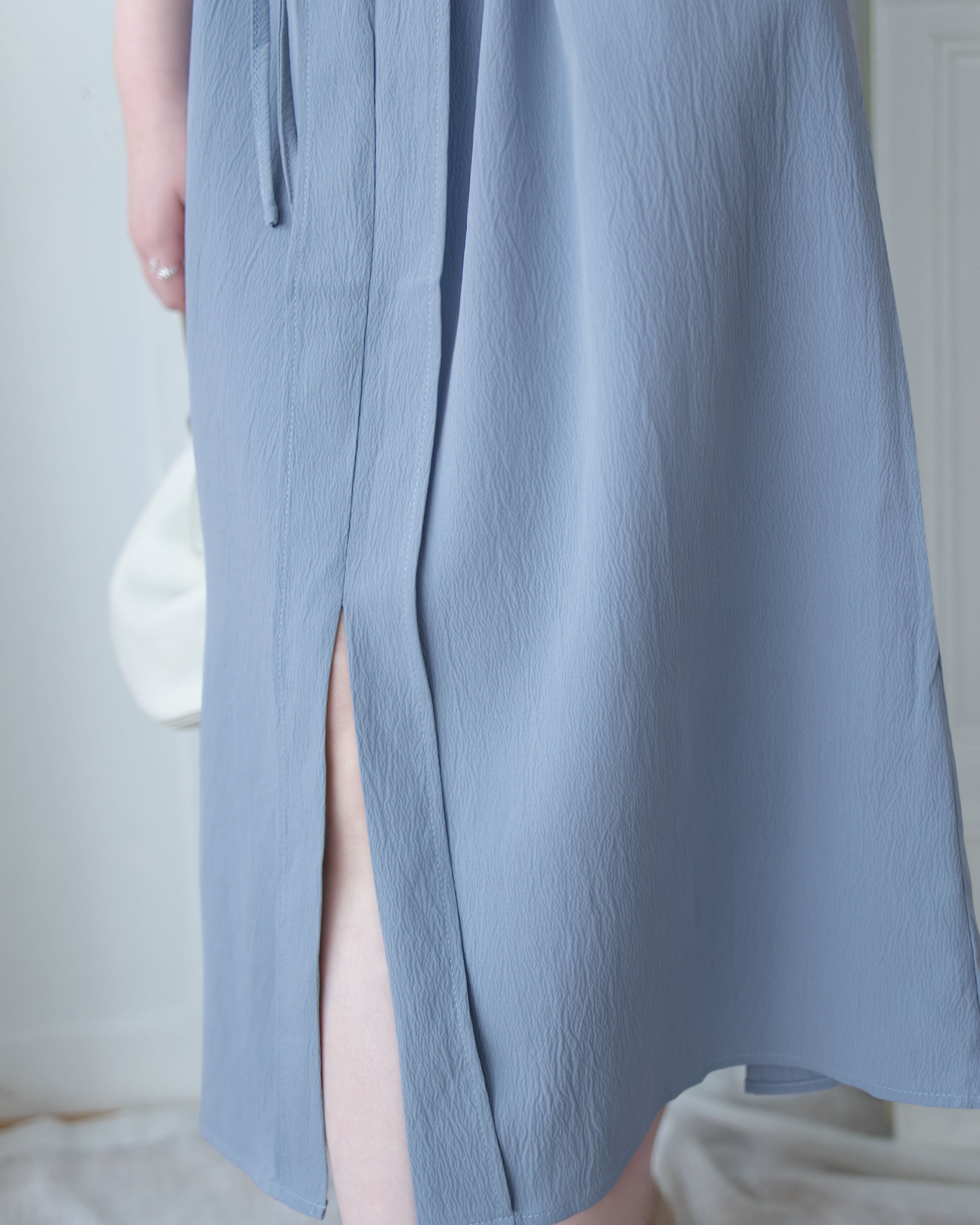 Geometric Dress 幾何領口視覺顯瘦口袋連衣裙/ DS1100 (pre-order black)