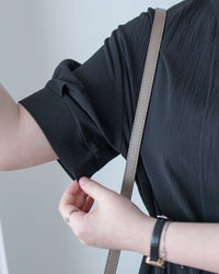 Geometric Dress 幾何領口視覺顯瘦口袋連衣裙/ DS1100 (pre-order black)