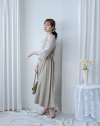 [intent label/intent製 ] Scarf Ribbon Blouse 微側蝴蝶結質感飄逸上衣/ BU9123