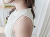Halter Dress 疊領入膊裙身弧線口袋連身裙/ DS9941