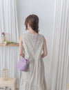 Rhombus Dress 菱格感印花層次連身裙/ DS9940