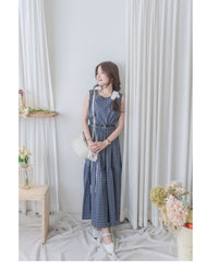 Rhombus Dress 菱格感印花層次連身裙/ DS9940