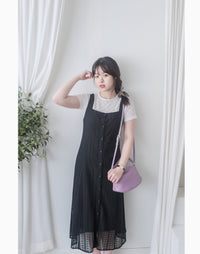 Vest Lace Dress 修身顯瘦蕾絲方領背心裙/ DS9946 (pre-order white)