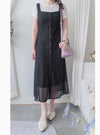 Vest Lace Dress 修身顯瘦蕾絲方領背心裙/ DS9946 (pre-order white)