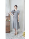Daily Audrey Dress 輕優雅低調小格子後橡筋連身裙 / DS9951 (Black Sold out)