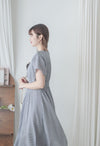 Daily Audrey Dress 輕優雅低調小格子後橡筋連身裙 / DS9951 (Black Sold out)