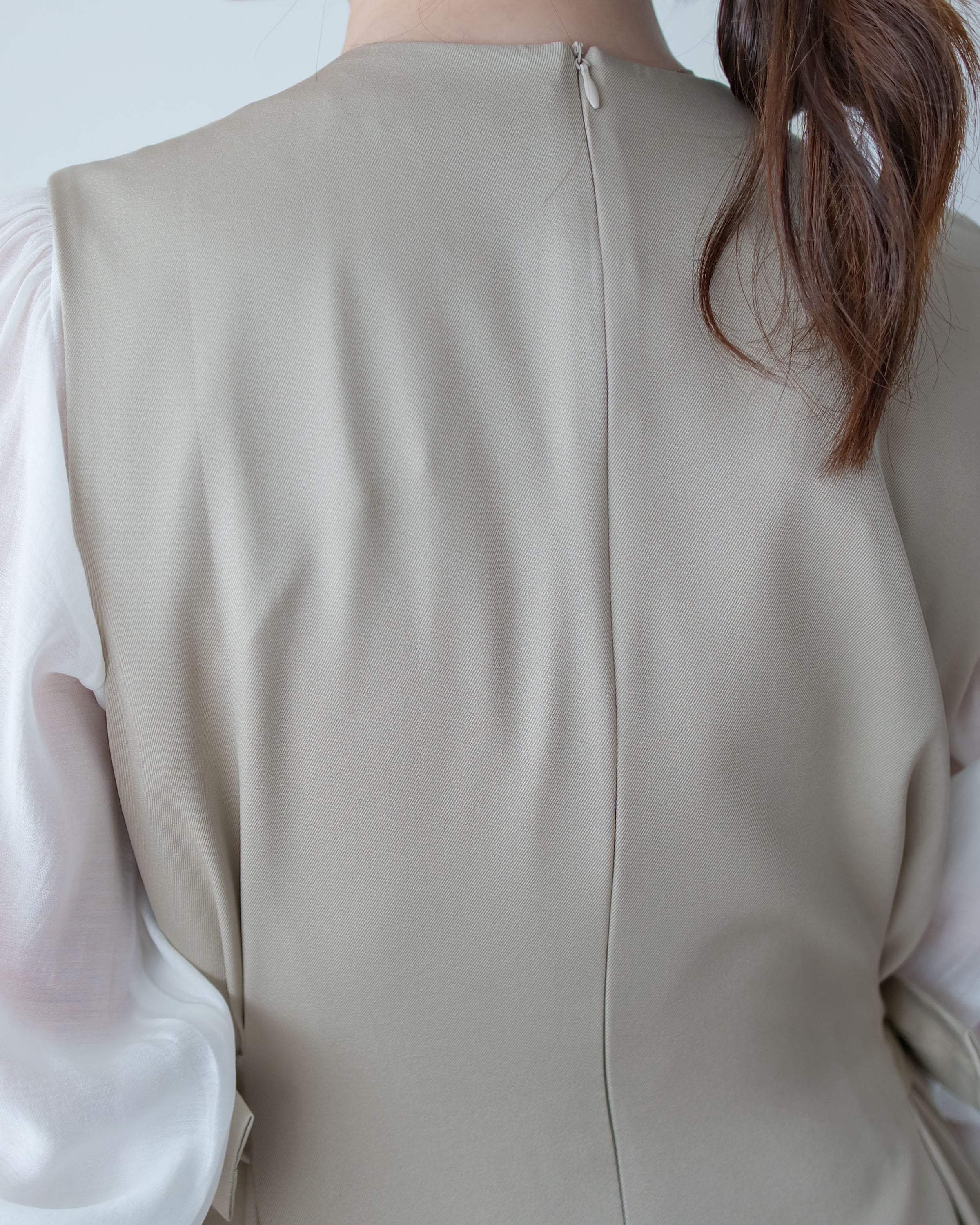 Button Waist Dress 輕復古雙鈕扣修腰背心裙/ DS1102