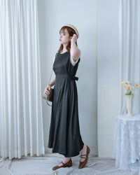 Button Waist Dress 輕復古雙鈕扣修腰背心裙/ DS1102