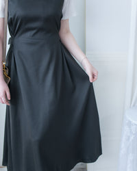 Button Waist Dress 輕復古雙鈕扣修腰背心裙/ DS1102