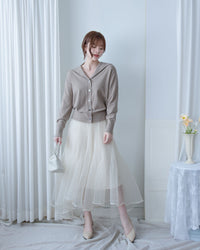 Collar Knit Cardigan 翻領針織棉棉外套或上衣/ TP9219