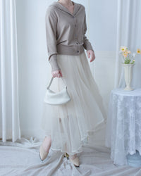 Collar Knit Cardigan 翻領針織棉棉外套或上衣/ TP9219