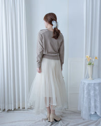 Collar Knit Cardigan 翻領針織棉棉外套或上衣/ TP9219