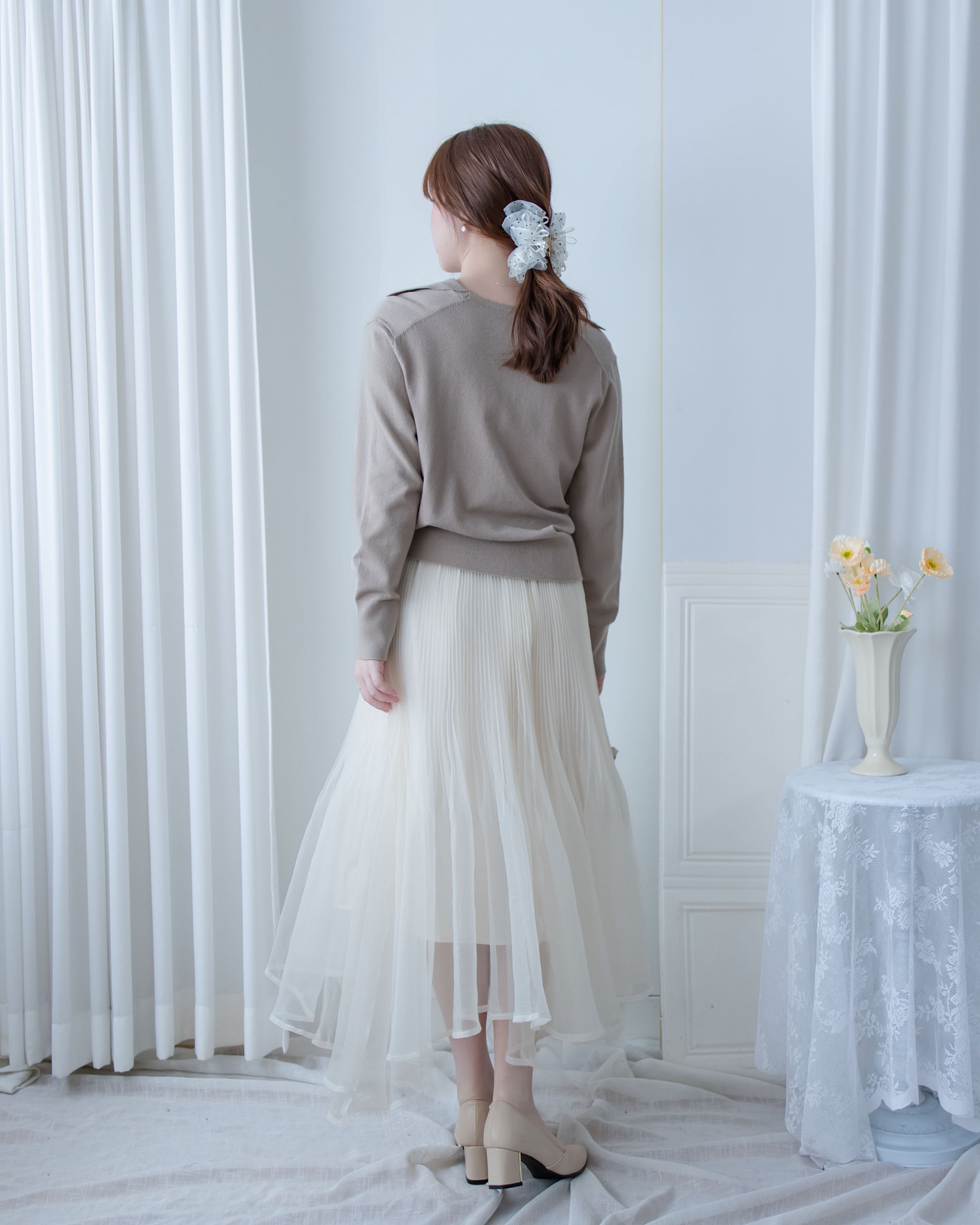 Collar Knit Cardigan 翻領針織棉棉外套或上衣/ TP9219