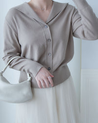 Collar Knit Cardigan 翻領針織棉棉外套或上衣/ TP9219