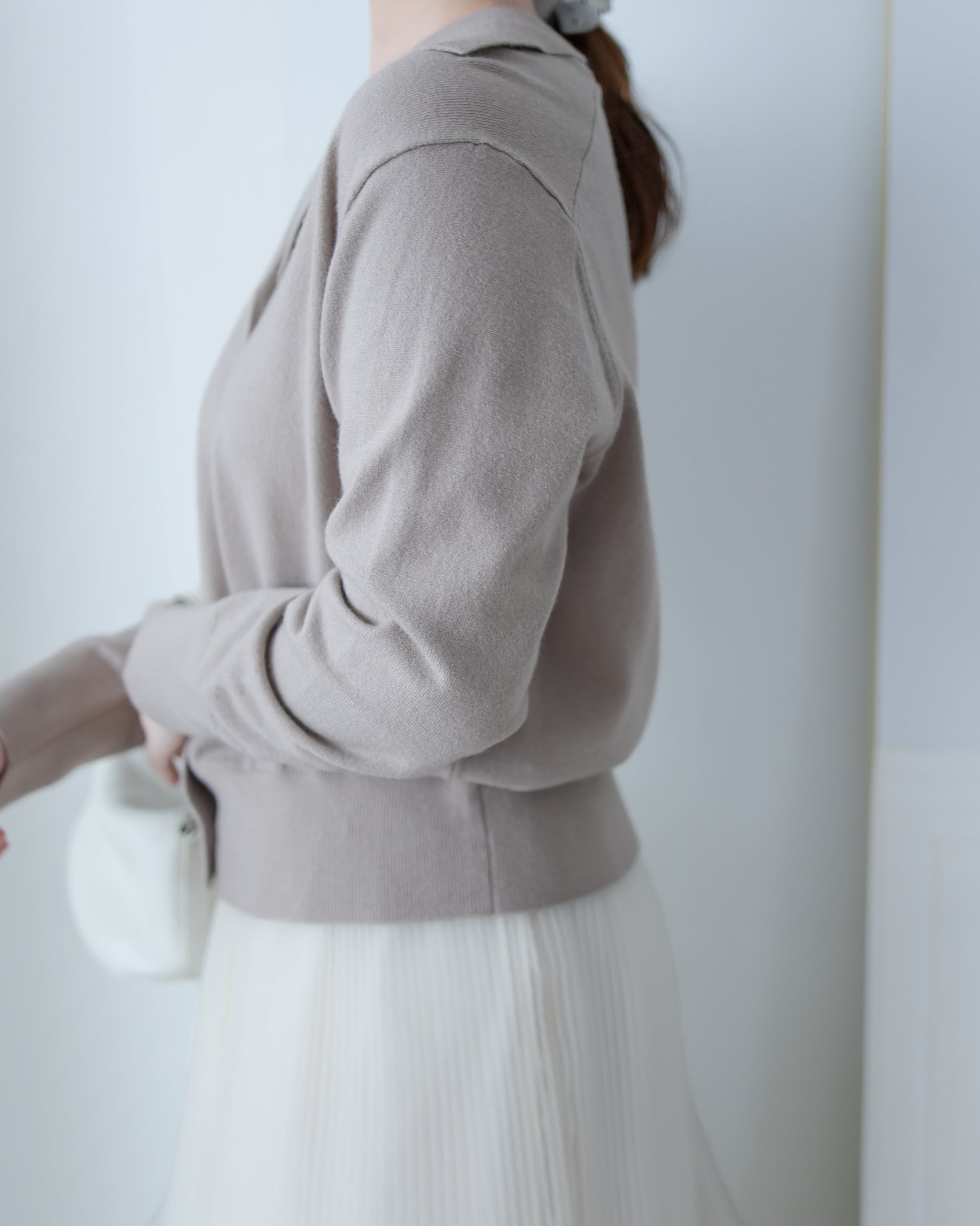 Collar Knit Cardigan 翻領針織棉棉外套或上衣/ TP9219