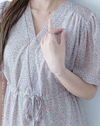 Glass Floral Dress 琉璃光感精緻小碎花連身裙/ DS1099