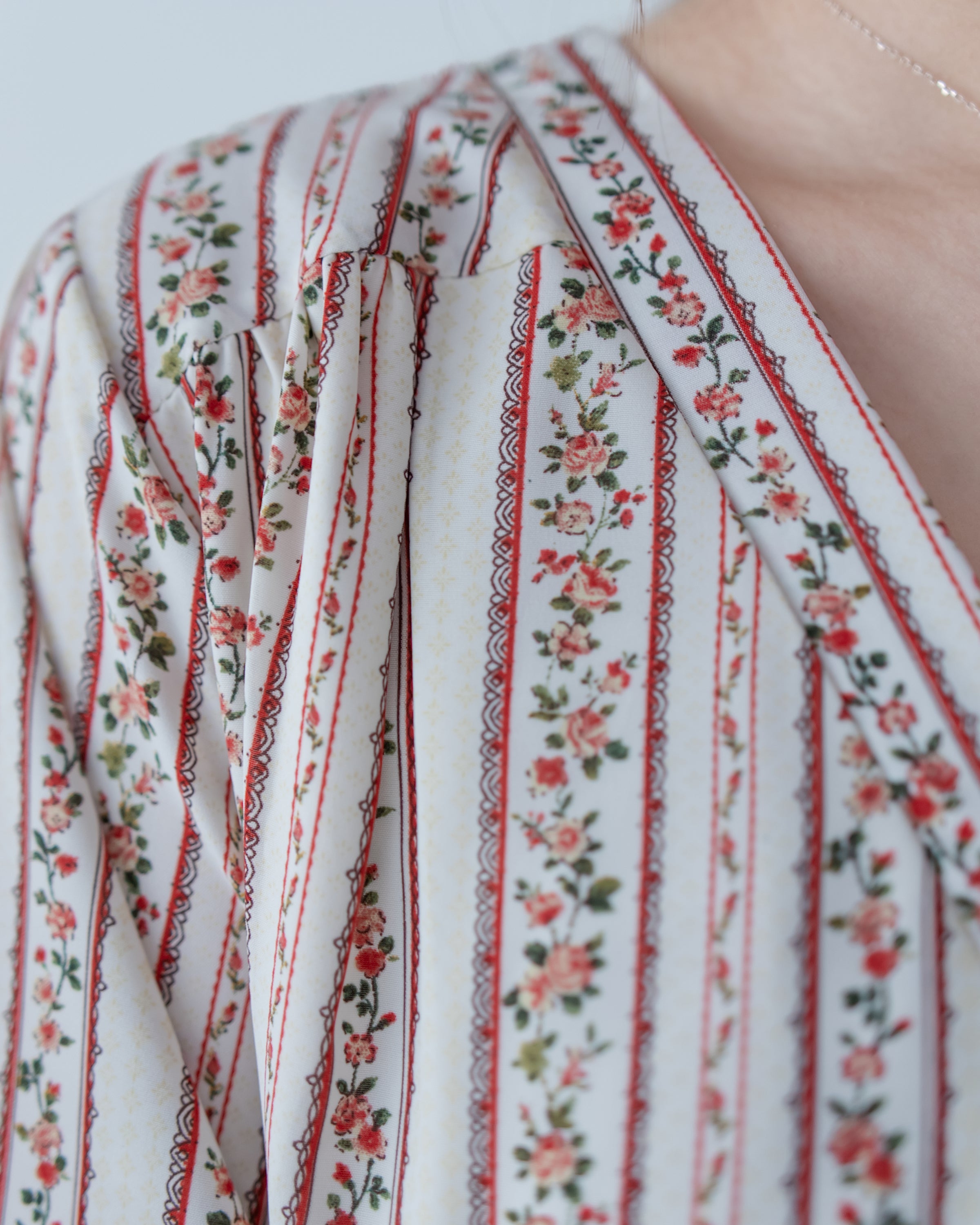 French Patterned Dress
 法式防皺直條紋印花連身裙/ DS1093