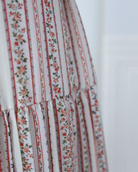 French Patterned Dress
 法式防皺直條紋印花連身裙/ DS1093