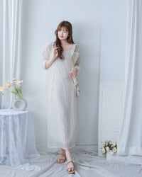 Vest Dress Set 輕盈紋理吊帶連身裙套裝/ SE8110