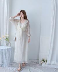 Vest Dress Set 輕盈紋理吊帶連身裙套裝/ SE8110