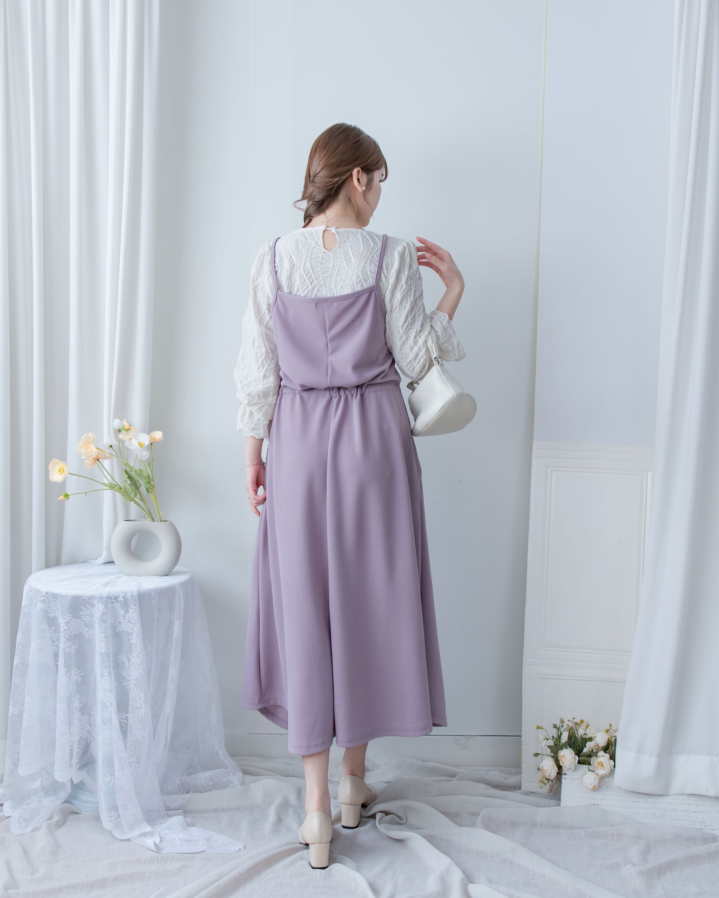 Sophie Vest Dress 防皺彈性修腰吊帶連身裙/ DS1101