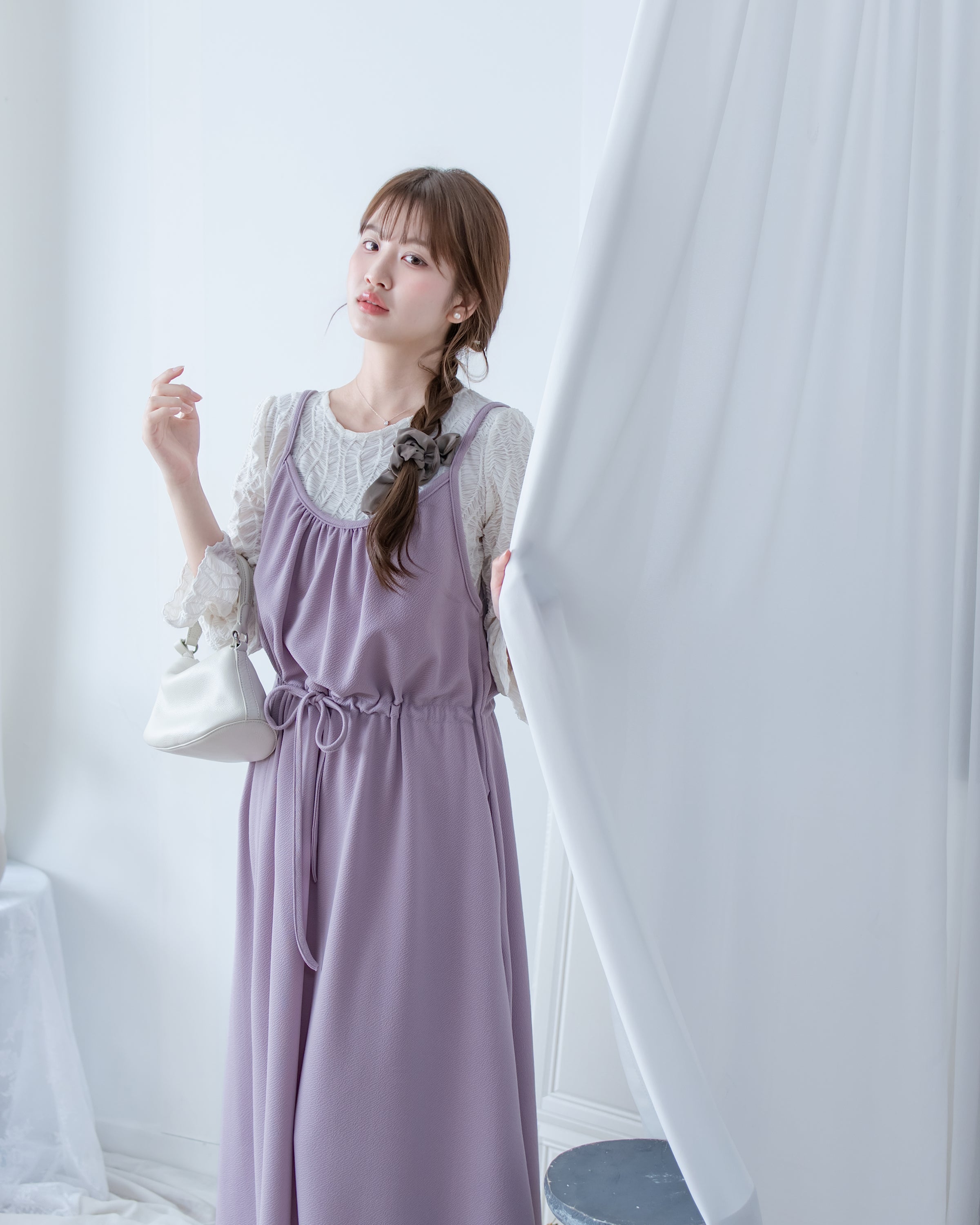 Sophie Vest Dress 防皺彈性修腰吊帶連身裙/ DS1101