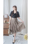 Square Ribbon 雪紡方領絲帶傘袖, Blouse/ BU8964