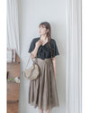 Square Ribbon 雪紡方領絲帶傘袖, Blouse/ BU8964