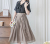 Square Ribbon 雪紡方領絲帶傘袖, Blouse/ BU8964