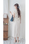 Beige Belt Blouse 高質感素色設計腰帶上衣 / TP9165