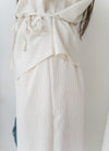 Beige Belt Blouse 高質感素色設計腰帶上衣 / TP9165