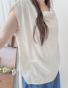 Beige Belt Blouse 高質感素色設計腰帶上衣 / TP9165