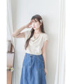 Beige Belt Blouse 高質感素色設計腰帶上衣 / TP9165