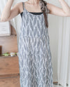 Olive Branches Dress 自然氣質橄欖枝圖案吊帶裙/ DS9944