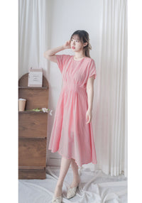 Daily Audrey Dress 輕優雅低調小格子後橡筋連身裙 / DS9951 (Black Sold out)