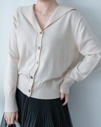 Collar Knit Cardigan 翻領針織棉棉外套或上衣/ TP9219